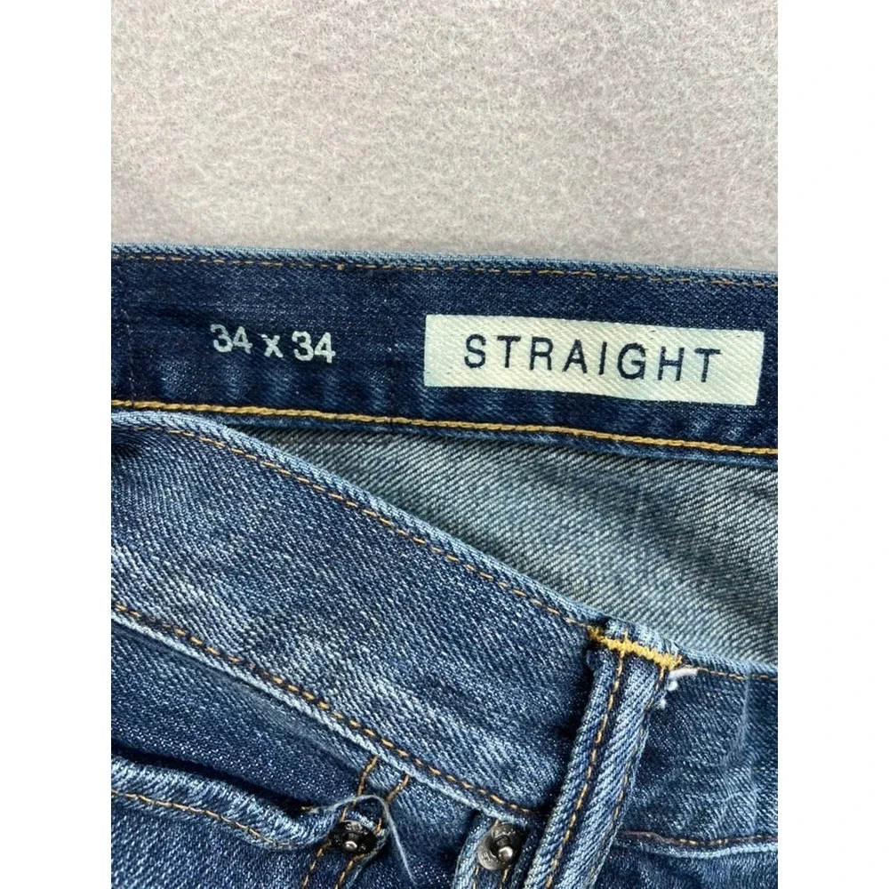 Gap 1969 Jeans Mens 34x34‎ Straight Leg Medium Wash Blue Denim Cotton Comfort